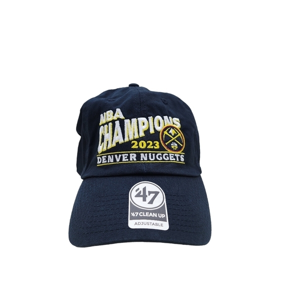 '47 Men's Denver Nuggets 2023 NBA Champions Slant Clean-Up Adjustable Hat - OSFA - Picture 2 of 8